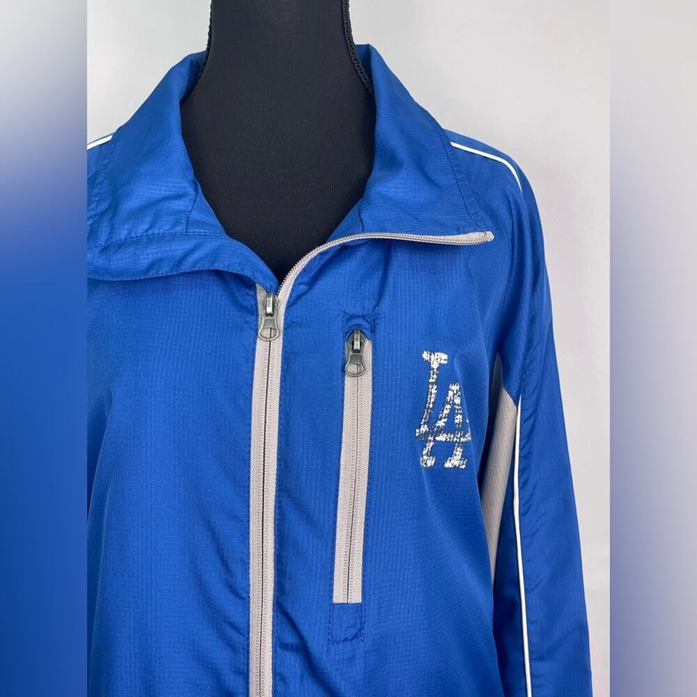 G III Sports by Carl Banks LA Dodgers Blue Full Zip Windbreaker Jacket Size L - Picture 5 of 10